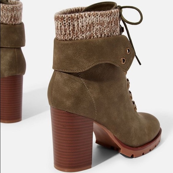 Keltie Lace-up Bootie - Olive - Picture 5 of 9